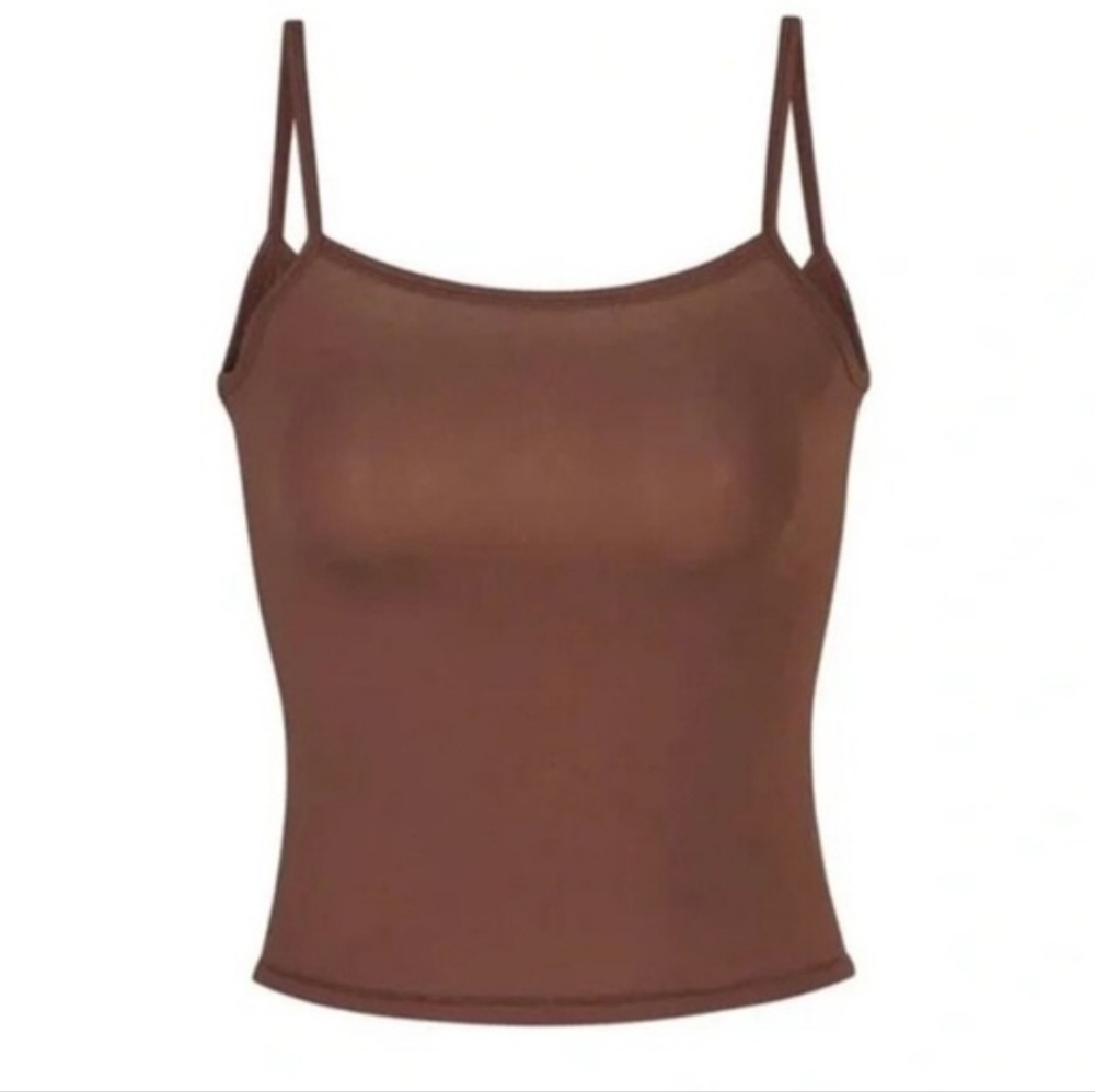 SKIMS New Vintage Cami Tank Top Shirt Cocoa Brown 3X NWT